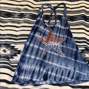 COPY - no boundaries size small blue tank top